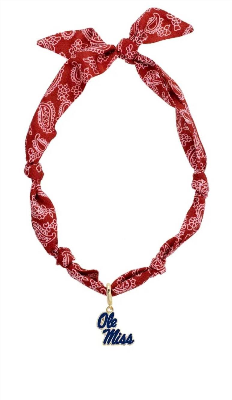 NEW CANVAS STYLE women's sole miss rebels bandana scarf necklace in red